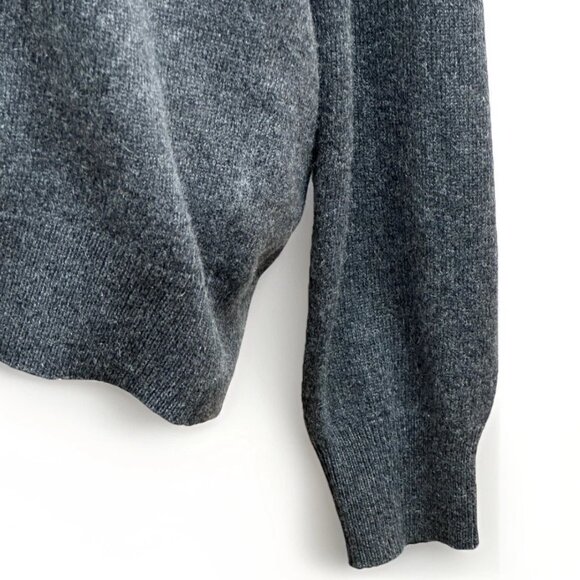 J.Crew Perfect Cashmere Crewneck Sweater Heather Charcoal M Gray EXCELLENT - Picture 7 of 12